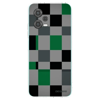 Picasee átlátszó szilikon tok az alábbi mobiltelefonokra Xiaomi Poco X5 - Block Grid