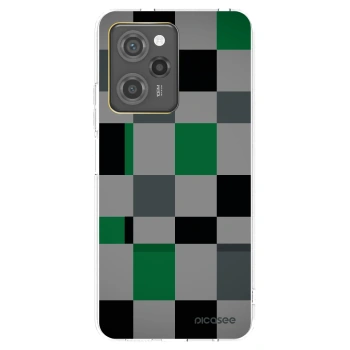 Picasee fekete szilikon tok az alábbi mobiltelefonokra Xiaomi Poco X5 Pro - Block Grid