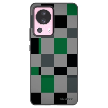 Picasee fekete szilikon tok az alábbi mobiltelefonokra Xiaomi 13 Lite - Block Grid