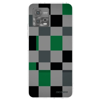 Picasee átlátszó szilikon tok az alábbi mobiltelefonokra Motorola Moto G72 - Block Grid