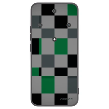 Picasee fekete szilikon tok az alábbi mobiltelefonokra Honor Magic5 Lite 5G - Block Grid
