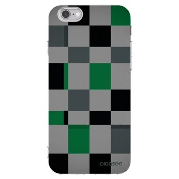 Picasee átlátszó szilikon tok az alábbi mobiltelefonokra Apple iPhone 6/6S - Block Grid