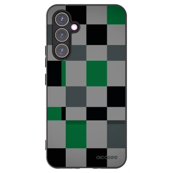 Picasee fekete szilikon tok az alábbi mobiltelefonokra Samsung Galaxy A54 5G A546B - Block Grid