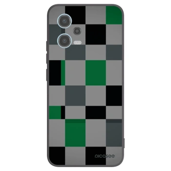Picasee fekete szilikon tok az alábbi mobiltelefonokra Xiaomi Redmi Note 12 5G - Block Grid