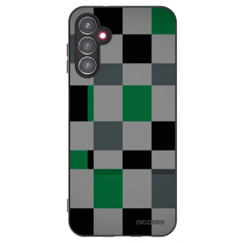 Picasee fekete szilikon tok az alábbi mobiltelefonokra Samsung Galaxy A14 5G A146P - Block Grid