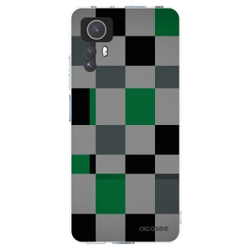 Picasee átlátszó szilikon tok az alábbi mobiltelefonokra Xiaomi Redmi Note 12S - Block Grid