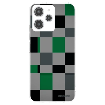 Picasee átlátszó szilikon tok az alábbi mobiltelefonokra Xiaomi Redmi 12 4G - Block Grid