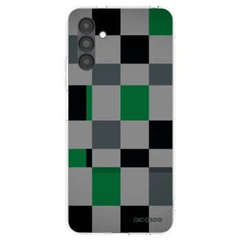 Picasee átlátszó szilikon tok az alábbi mobiltelefonokra Samsung Galaxy A04s A047F - Block Grid
