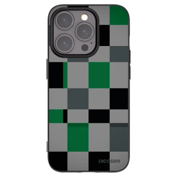 Picasee fekete szilikon tok az alábbi mobiltelefonokra Apple iPhone 15 Pro - Block Grid