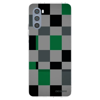 Picasee átlátszó szilikon tok az alábbi mobiltelefonokra Motorola Moto G62 - Block Grid