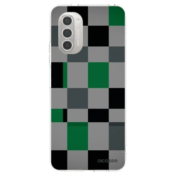 Picasee átlátszó szilikon tok az alábbi mobiltelefonokra Motorola Moto G51 - Block Grid