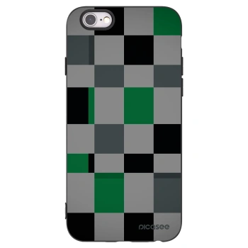 Picasee fekete szilikon tok az alábbi mobiltelefonokra Apple iPhone 6/6S - Block Grid
