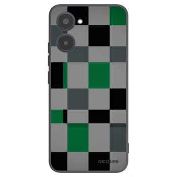 Picasee fekete szilikon tok az alábbi mobiltelefonokra Realme 10 4G - Block Grid