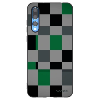 Picasee fekete szilikon tok az alábbi mobiltelefonokra Huawei P20 Pro - Block Grid