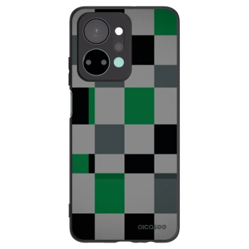 Picasee fekete szilikon tok az alábbi mobiltelefonokra Honor X7a - Block Grid