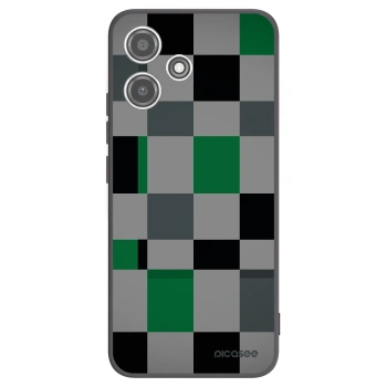 Picasee fekete szilikon tok az alábbi mobiltelefonokra Xiaomi Redmi 12 5G - Block Grid