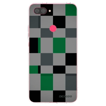 Picasee átlátszó szilikon tok az alábbi mobiltelefonokra Xiaomi Mi 8 Lite - Block Grid