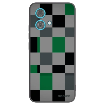 Picasee fekete szilikon tok az alábbi mobiltelefonokra Motorola Edge 40 Neo - Block Grid