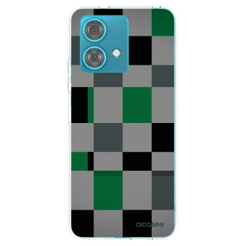 Picasee átlátszó szilikon tok az alábbi mobiltelefonokra Motorola Edge 40 Neo - Block Grid
