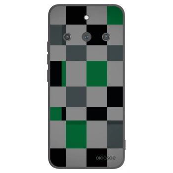 Picasee fekete szilikon tok az alábbi mobiltelefonokra Realme 11 Pro+ - Block Grid