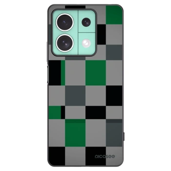 Picasee fekete szilikon tok az alábbi mobiltelefonokra Xiaomi Redmi Note 13 5G - Block Grid