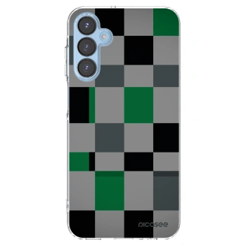 Picasee átlátszó szilikon tok az alábbi mobiltelefonokra Samsung Galaxy A15 A156B 5G - Block Grid