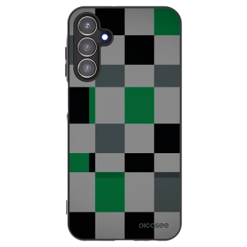 Picasee fekete szilikon tok az alábbi mobiltelefonokra Samsung Galaxy A15 A155F 4G - Block Grid
