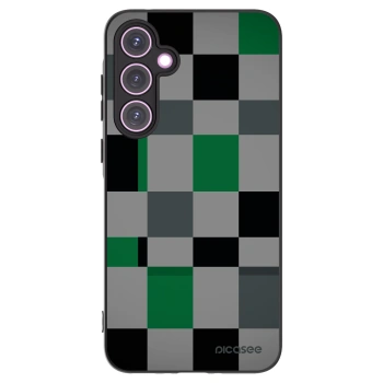 Picasee fekete szilikon tok az alábbi mobiltelefonokra Samsung Galaxy A35 5G A356B - Block Grid