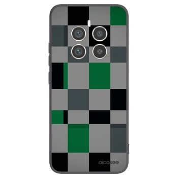 Picasee fekete szilikon tok az alábbi mobiltelefonokra Realme 12 Pro 5G - Block Grid