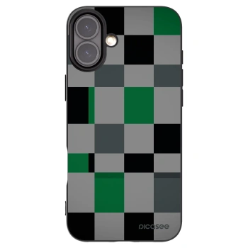 Picasee fekete szilikon tok az alábbi mobiltelefonokra Apple iPhone 16 Plus - Block Grid