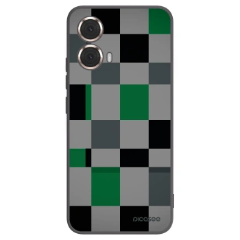 Picasee fekete szilikon tok az alábbi mobiltelefonokra Motorola Moto G85 - Block Grid