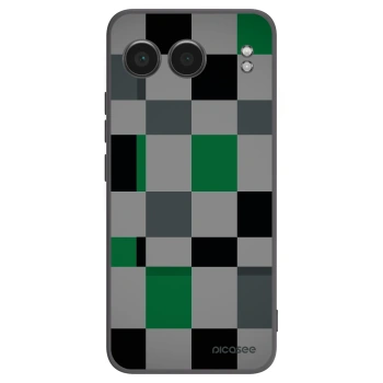 Picasee fekete szilikon tok az alábbi mobiltelefonokra OnePlus Nord 4 - Block Grid