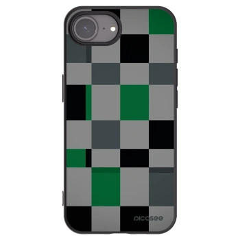 Picasee fekete szilikon tok az alábbi mobiltelefonokra Apple iPhone 16e - Block Grid