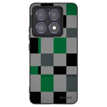 Picasee fekete szilikon tok az alábbi mobiltelefonokra Xiaomi 14T Pro - Block Grid