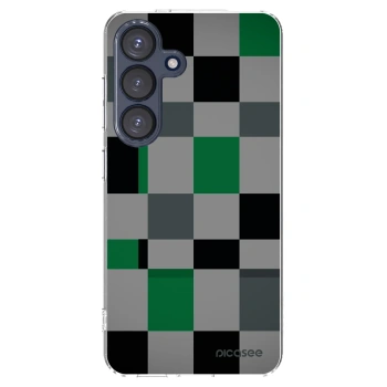 Picasee átlátszó szilikon tok az alábbi mobiltelefonokra Samsung Galaxy S25 5G - Block Grid