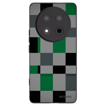 Picasee fekete szilikon tok az alábbi mobiltelefonokra Honor Magic7 Lite 5G - Block Grid