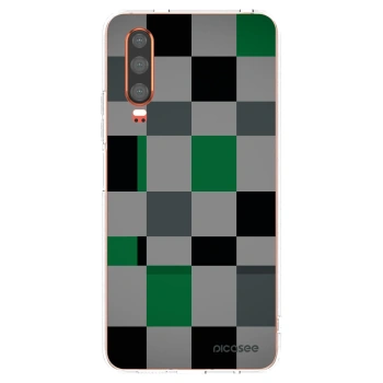 Picasee átlátszó szilikon tok az alábbi mobiltelefonokra Huawei P30 - Block Grid