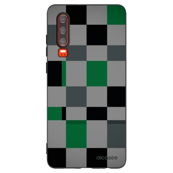Picasee fekete szilikon tok az alábbi mobiltelefonokra Huawei P30 - Block Grid