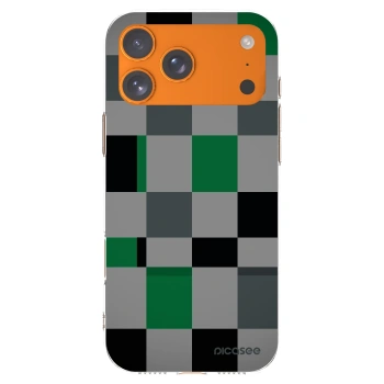 Picasee átlátszó szilikon tok az alábbi mobiltelefonokra Apple iPhone 17 Pro Max - Block Grid