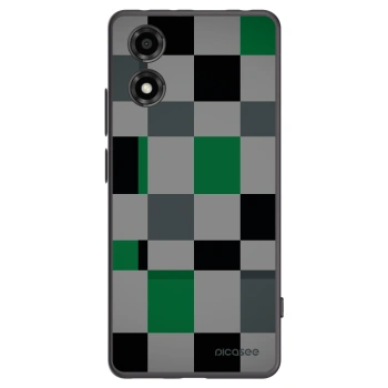 Picasee fekete szilikon tok az alábbi mobiltelefonokra Motorola Moto E14 - Block Grid