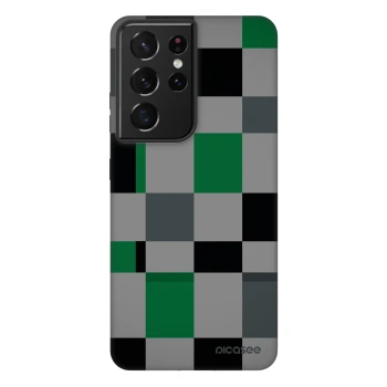 Picasee Fashion Case Samsung Galaxy S21 Ultra 5G G998B - Block Grid