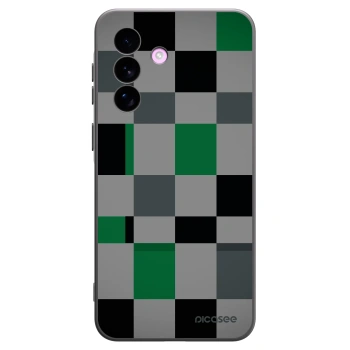 Picasee fekete szilikon tok az alábbi mobiltelefonokra Samsung Galaxy A57 5G - Block Grid