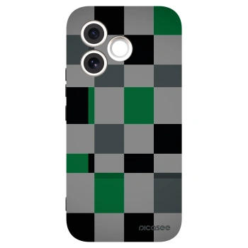 Picasee fekete szilikon tok az alábbi mobiltelefonokra Honor 600 Lite - Block Grid