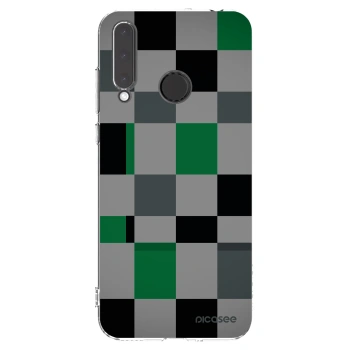 Picasee átlátszó szilikon tok az alábbi mobiltelefonokra Honor 20 Lite - Block Grid