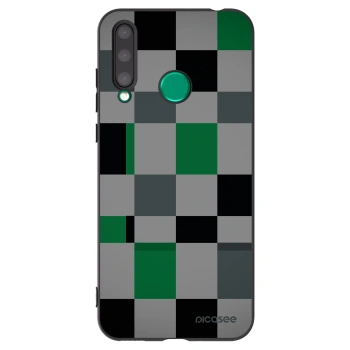 Picasee fekete szilikon tok az alábbi mobiltelefonokra Honor 20 Lite - Block Grid