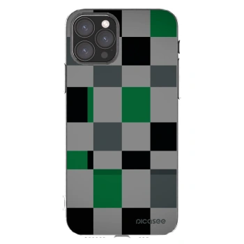 Picasee átlátszó szilikon tok az alábbi mobiltelefonokra Apple iPhone 11 Pro - Block Grid
