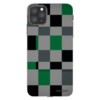 Picasee átlátszó szilikon tok az alábbi mobiltelefonokra Apple iPhone 11 Pro Max - Block Grid