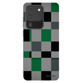 Picasee átlátszó szilikon tok az alábbi mobiltelefonokra Samsung Galaxy S20 Ultra 5G G988F - Block Grid