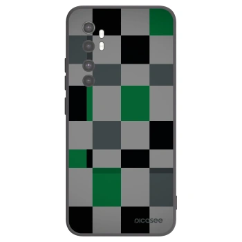 Picasee fekete szilikon tok az alábbi mobiltelefonokra Xiaomi Mi Note 10 Lite - Block Grid