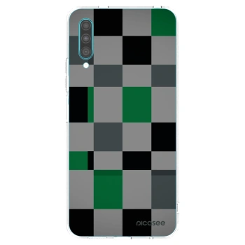 Picasee átlátszó szilikon tok az alábbi mobiltelefonokra Samsung Galaxy A30s A307F - Block Grid